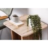Eden Mango Wood Lamp Table with Travertine Tops