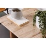 Eden Mango Wood Lamp Table with Travertine Tops Eden Mango Wood Lamp Table with Travertine Tops