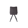 Baker Furniture Brooke Dark Grey Recycled Velvet Dining Chair with Diamond Stitching