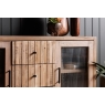 Hatton Reclaimed Wood Wide Sideboard with Reeded Glass Doors