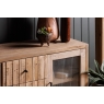 Baker Furniture Hatton Reclaimed Wood Wide Sideboard with Reeded Glass Doors