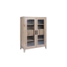 Baker Furniture Hatton Reclaimed Wood Display Cabinet with Reeded Glass Doors