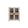 Baker Furniture Hatton Reclaimed Wood Display Cabinet with Reeded Glass Doors