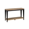 Baker Furniture Hatton Reclaimed Wood Console Table with Black Distressed Legs
