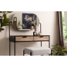 Baker Furniture Raphael Black Wood and Jute Rope Dressing Table with Mirror