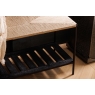 Baker Furniture Raphael Black Wood and Jute Rope Bed End Bench