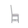 Kettle Interiors Eton Painted Grey Oak Ladder Back Dining Chair with Fabric Seat