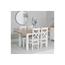 Kettle Interiors Eton Painted White Oak 1.2m Extending Dining Table
