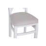 Kettle Interiors Eton Painted White Oak Cross Back Dining Chair with Fabric Seat