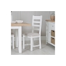 Kettle Interiors Eton Painted White Oak Ladder Back Dining Chair with Fabric Seat