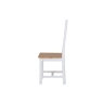 Kettle Interiors Eton Painted White Oak Ladder Back Dining Chair with Wooden Seat