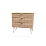 Welcome Furniture 3 Drawer Chest of Drawers with Cube Panel Design