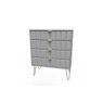 Welcome Furniture 4 Drawer Chest of Drawers with Cube Panel Design