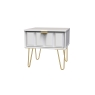 Welcome Furniture 1 Drawer Bedside Table with Cube Panel Design