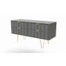 Welcome Furniture 4 Drawer Bed Box Chest of Drawers with Cube Panel Design
