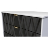 Welcome Furniture 5 Drawer Wide Chest of Drawers with Diamond Panel Design