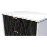 Welcome Furniture 3 Drawer Wide Chest of Drawers with Diamond Panel Design