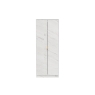 2 Door Wardrobe in Marble or Pewter Finish