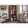 Welcome Furniture 2 Door 2 Drawer Wardrobe in Marble or Pewter Finish