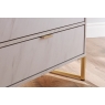 Welcome Furniture 3 Drawer Chest of Drawers in Marble or Pewter Finish