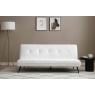 Kyoto June Click Clack Cream Boucle Sofa Bed with Deep Tufting