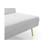 Kyoto June Click Clack Cream Boucle Sofa Bed with Deep Tufting