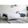 Lucy Click Clack Blue Sofa Bed with Deep Tufting