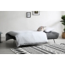 Kyoto Lucy Click Clack Grey Sofa Bed with Deep Tufting