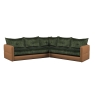 Alexander & James Alexander & James Quinn Leather & Fabric Mix Large Corner Sofa
