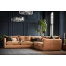 Alexander & James Alexander & James Quinn Leather & Fabric Mix Large Corner Sofa
