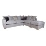 Cairo Fabric Pillow Back Chaise Corner Sofa
