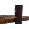 CFL Boston Reclaimed Wood Industrial Open Shelf Bookcase