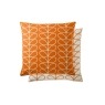 Orla Kiely Small Linear Stem Persimmon 50x50cm Feather Cushion