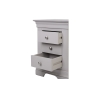 CFL Providence Pebble Grey 3 Drawer Bedside Table