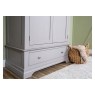 Providence Painted Grey Double Wardrobe with Storage Drawer Providence Painted Grey Double Wardrobe with Storage Drawer