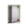Providence Painted Grey Double Wardrobe with Storage Drawer Providence Painted Grey Double Wardrobe with Storage Drawer