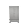 Providence Painted Grey Double Wardrobe with Storage Drawer