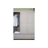 Providence Painted Grey Triple Wardrobe with Storage Drawers Providence Painted Grey Triple Wardrobe with Storage Drawers