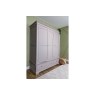Providence Painted Grey Triple Wardrobe with Storage Drawers Providence Painted Grey Triple Wardrobe with Storage Drawers