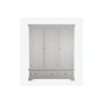 Providence Painted Grey Triple Wardrobe with Storage Drawers Providence Painted Grey Triple Wardrobe with Storage Drawers