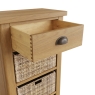 Kettle Interiors Oak City - Milan Oak 1 Drawer 3 Basket Sideboard