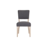Kettle Interiors Classic Farmhouse Fabric Dining Chair in Grey