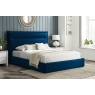 Kettle Interiors Trend Ottoman Storage Bedframe with Padded Headboard in Velvet Royal Blue