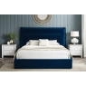 Kettle Interiors Trend Ottoman Storage Bedframe with Padded Headboard in Velvet Royal Blue