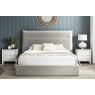 Kettle Interiors Trend Ottoman Storage Bedframe with Padded Headboard in Velvet Silvery Grey