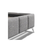Kettle Interiors Trend Bedframe with Cube Headboard in Linen Dark Grey