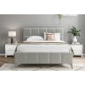 Kettle Interiors Trend Bedframe with Cube Headboard in Linen Grey