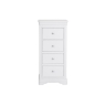 Kettle Interiors Chateau Warm White 4 Drawer Narrow Chest