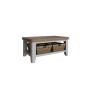 Kettle Interiors Smoked Oak Painted Grey Coffee Table