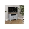 Kettle Interiors Smoked Oak Painted Grey Corner TV Unit